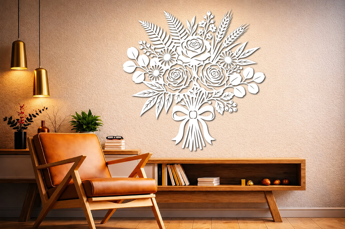 Floral Bouquet Wall Art SVG