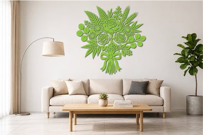 Floral Bouquet Wall Art SVG
