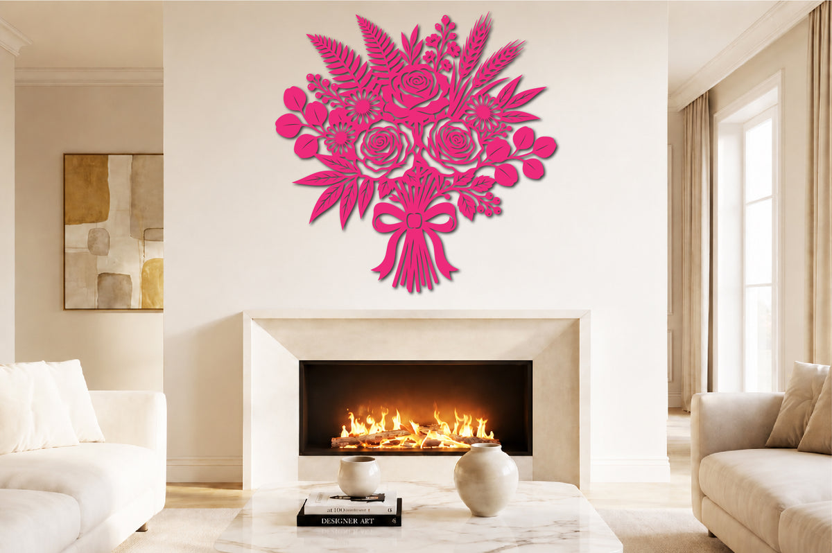 Floral Bouquet Wall Art SVG