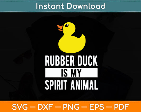 Rubber Duck Spirit Animal Funny Duck Svg Png Dxf Digital Cutting File