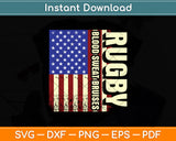 Rugby Blood Sweat Bruises American Flag Svg Digital Cutting File