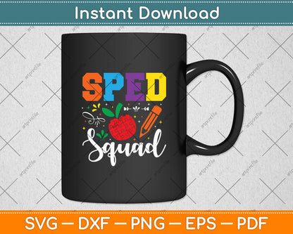Sped Squad Special Education Teacher Svg Digital Cutting File