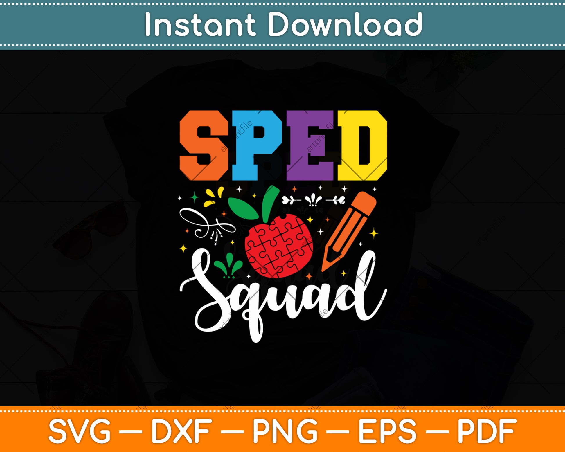 Sped Squad Special Education Teacher Svg Digital Cutting File