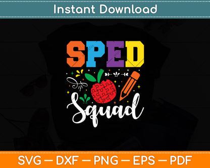 Sped Squad Special Education Teacher Svg Digital Cutting File
