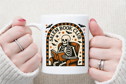 Salem Book Club Skeleton Halloween PNG Design