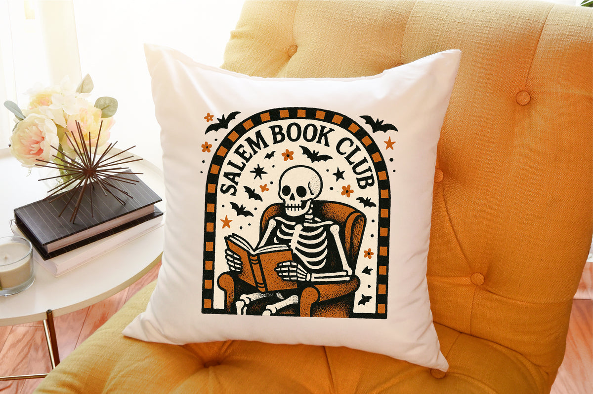 Salem Book Club Skeleton Halloween PNG Design