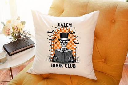 Salem Book Club Retro Halloween Skeleton PNG