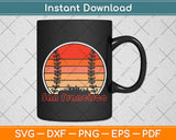 Retro San Francisco Baseball Sunset With Vintage Svg Digital Cutting File