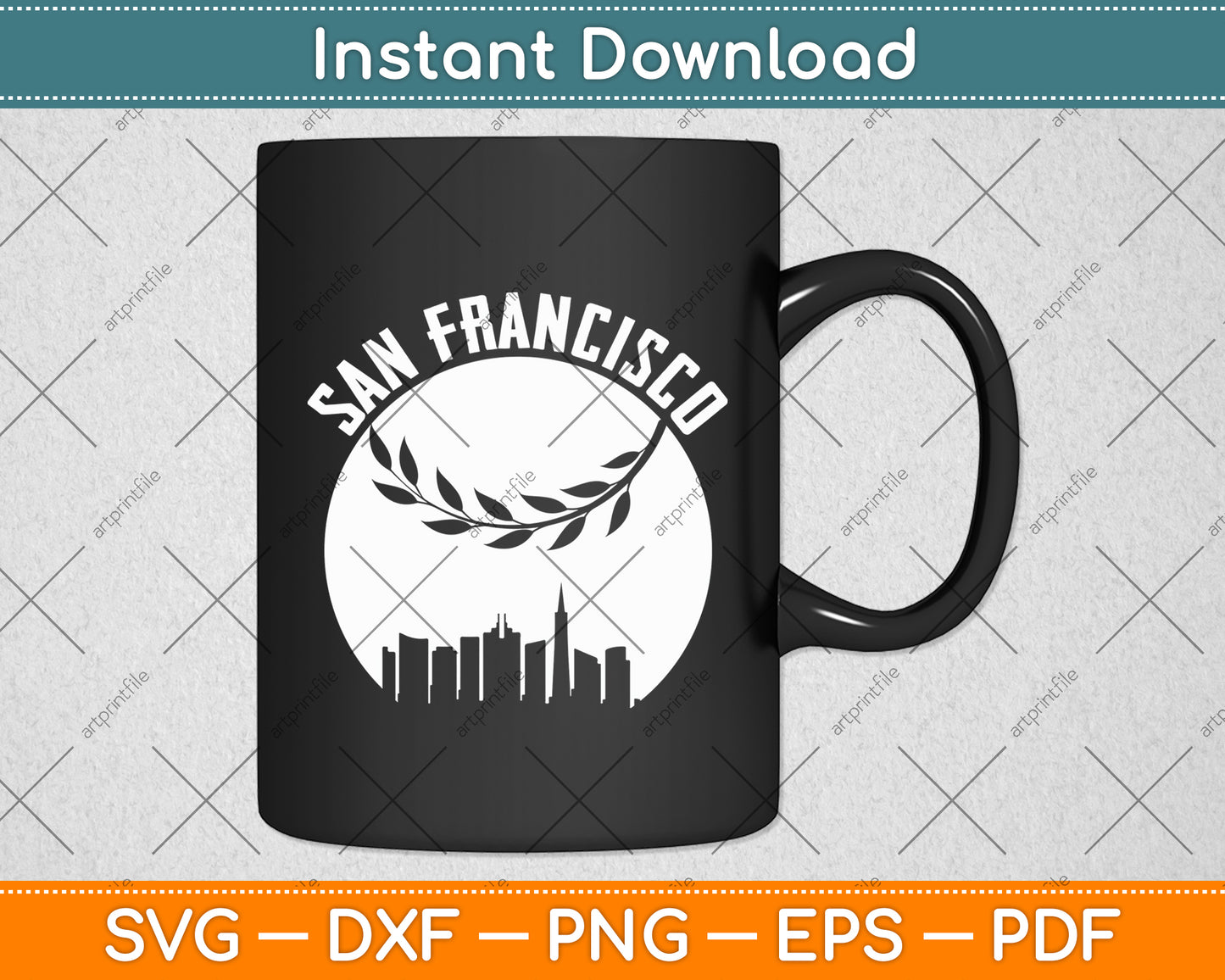 San Francisco Skyline Baseball Vintage California Baseball Svg Digital Cutting File