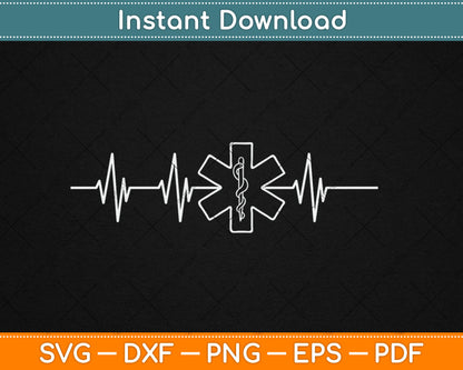 Sani First Responder Heartbeat ECG Pulse Paramedic Rescue Aid Svg Digital Cutting File