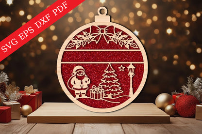 Santa Christmas Bauble SVG