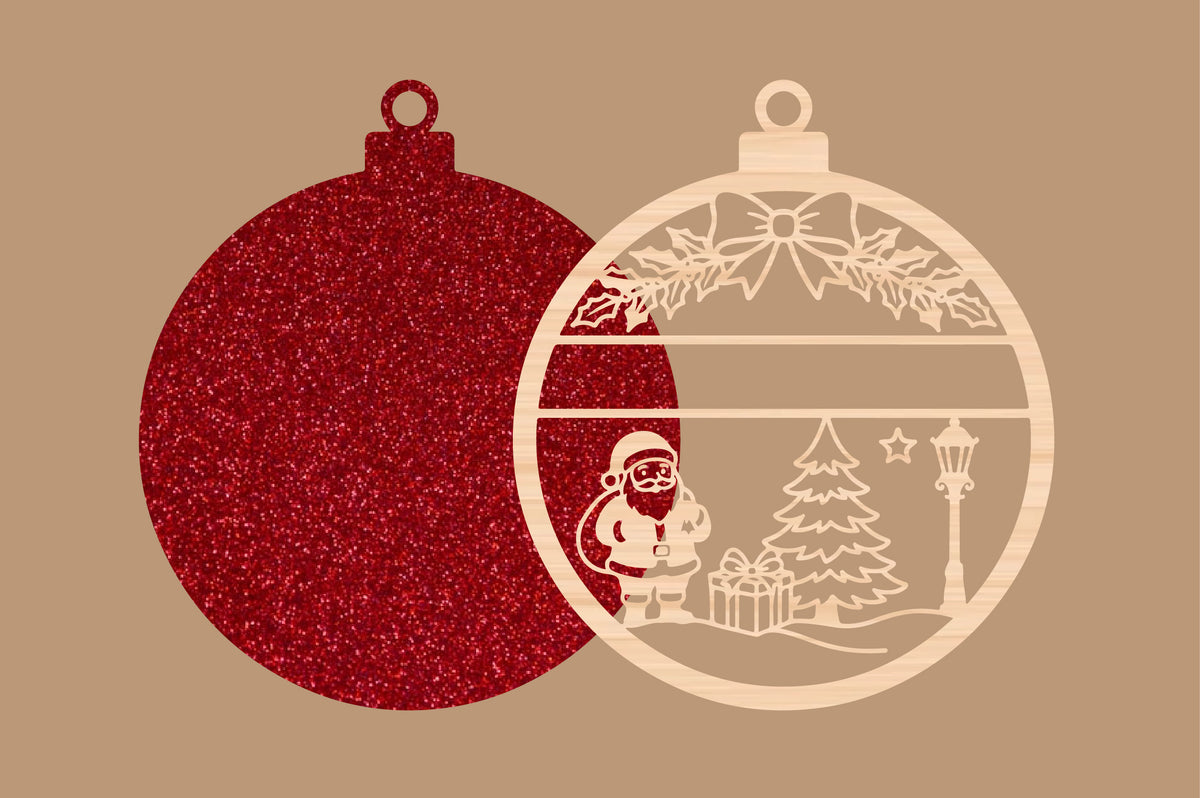 Santa Christmas Bauble SVG