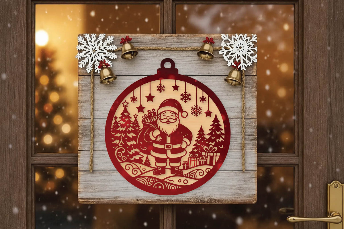 Santa Claus Christmas Laser Cut SVG