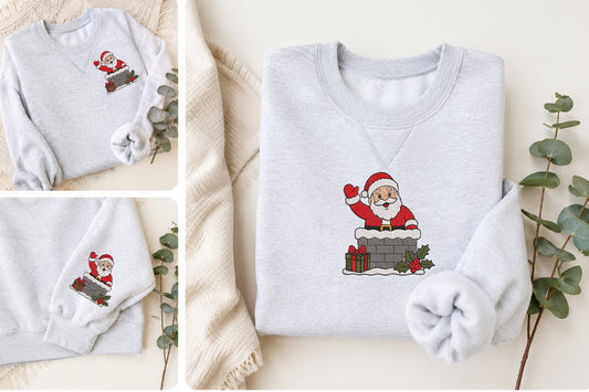 Santa Claus Embroidery Design – Cute Santa Machine Embroidery Pattern, Festive Christmas & Holiday Embroidery Design