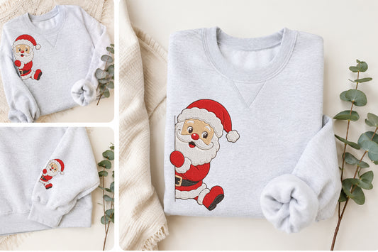 Santa Claus Embroidery Design – Cute Santa Machine Embroidery Pattern, Festive Christmas & Holiday Embroidery Design