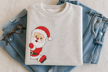 Santa Claus Embroidery Design – Cute Santa Machine Embroidery Pattern, Festive Christmas & Holiday Embroidery Design