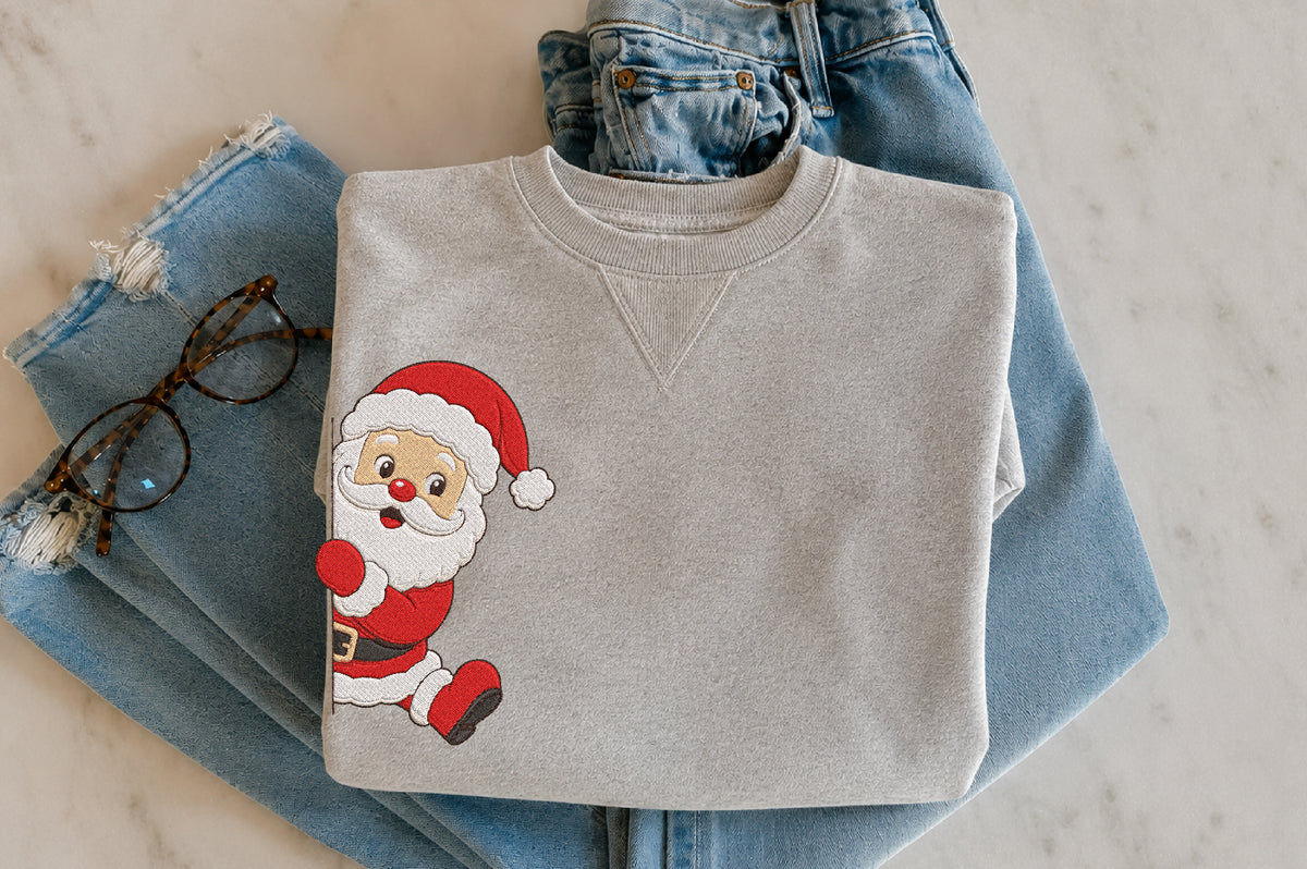 Santa Claus Embroidery Design – Cute Santa Machine Embroidery Pattern, Festive Christmas & Holiday Embroidery Design