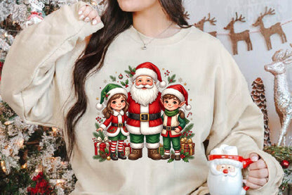 Santa Family Christmas PNG, Christmas Family Sublimation Design, Santa Claus Family PNG, Holiday Shirt Design