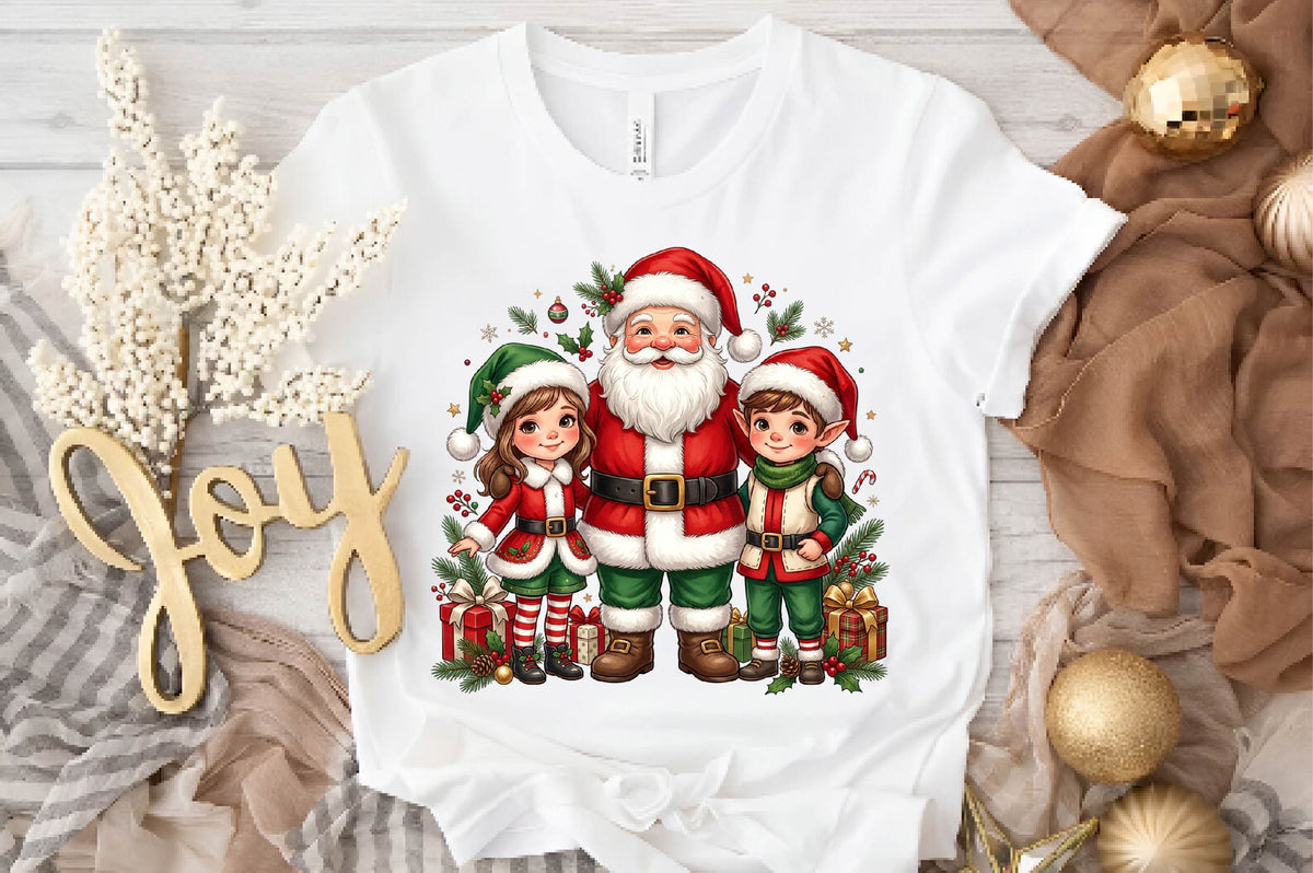 Santa Family Christmas PNG, Christmas Family Sublimation Design, Santa Claus Family PNG, Holiday Shirt Design