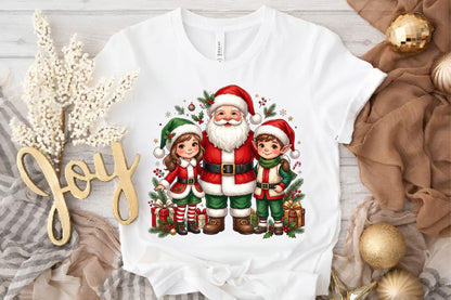 Santa Family Christmas PNG, Christmas Family Sublimation Design, Santa Claus Family PNG, Holiday Shirt Design