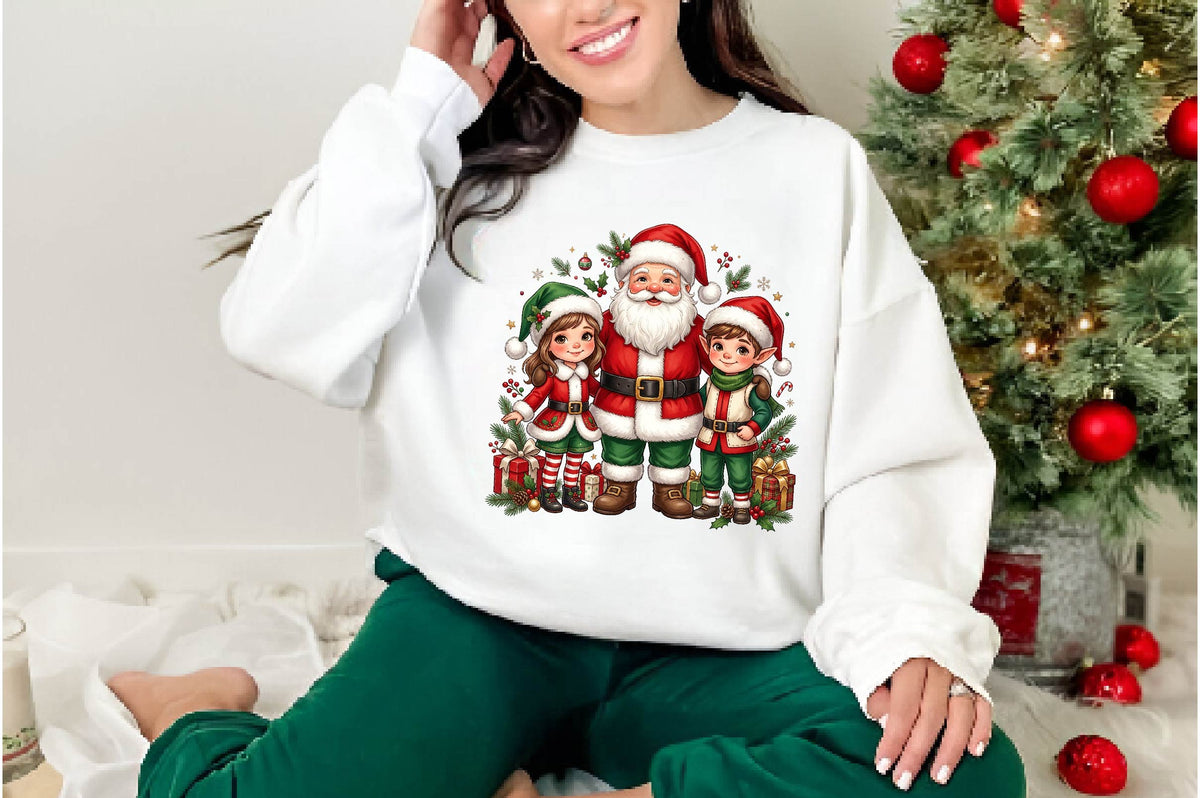Santa Family Christmas PNG, Christmas Family Sublimation Design, Santa Claus Family PNG, Holiday Shirt Design