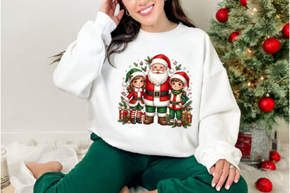 Santa Family Christmas PNG, Christmas Family Sublimation Design, Santa Claus Family PNG, Holiday Shirt Design