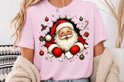 Santa Front and Back Christmas PNG Funny Holiday Design