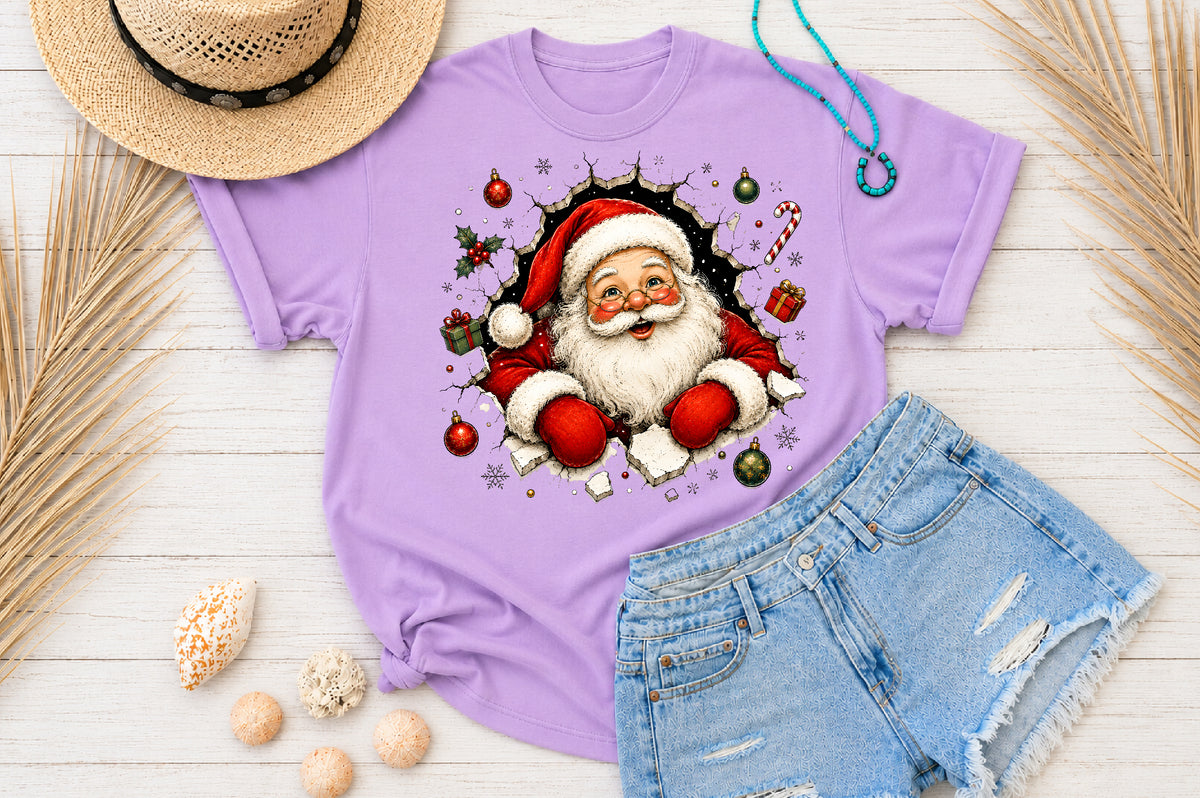 Santa Front and Back Christmas PNG Funny Holiday Design