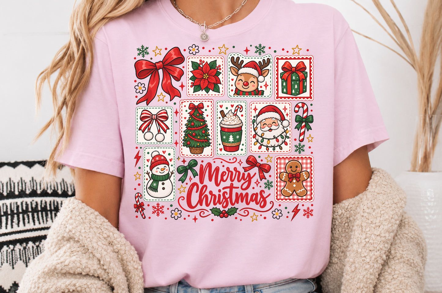 Merry Christmas Santa Holiday Elements PNG Cute Christmas Sublimation Design