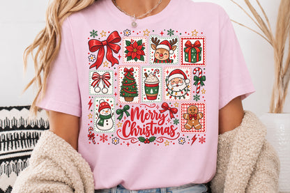 Merry Christmas Santa Holiday Elements PNG Cute Christmas Sublimation Design