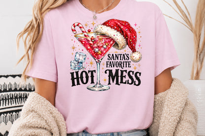 Santa's Favorite Hot Mess Christmas PNG Sublimation Design