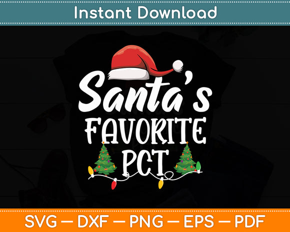 Santa's Favorite PCT - Patient Care Technician Christmas Svg Digital Cutting File