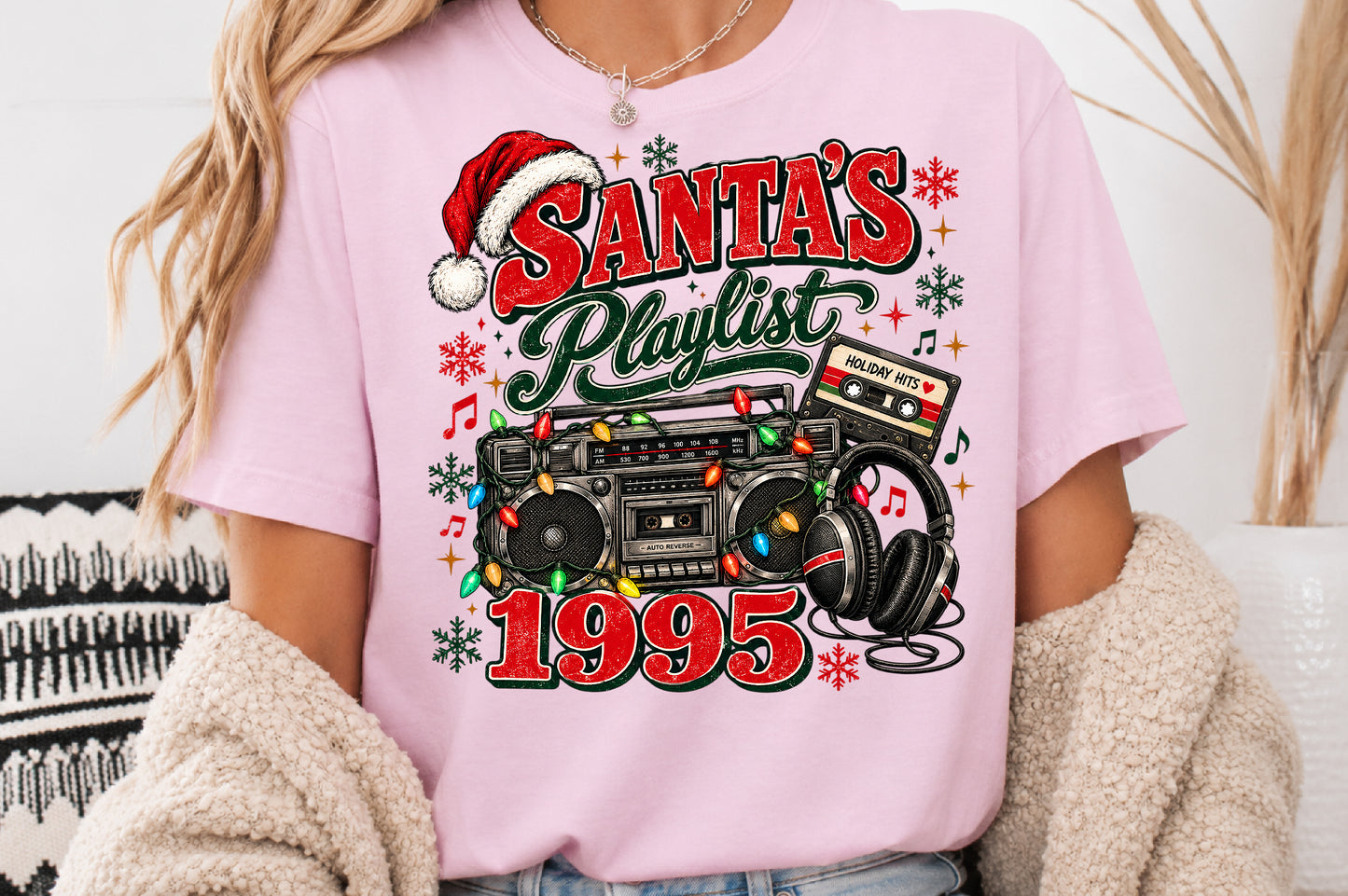 Santa’s Playlist 1995 Christmas PNG