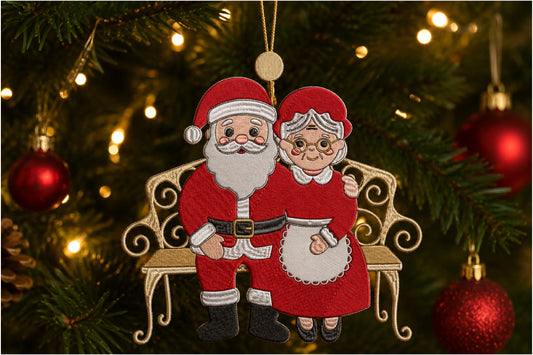 Santa and Mrs Claus Embroidery