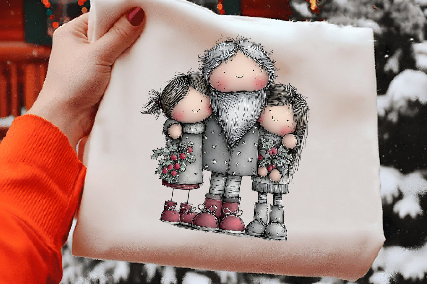 Santa with Kids Christmas PNG | Santa Claus Clipart | 4 PNG