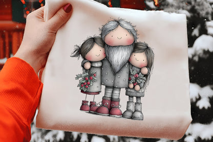 Santa with Kids Christmas PNG | Santa Claus Clipart | 4 PNG