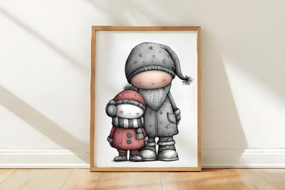 Santa with Kids Christmas PNG | Santa Claus Clipart | 4 PNG