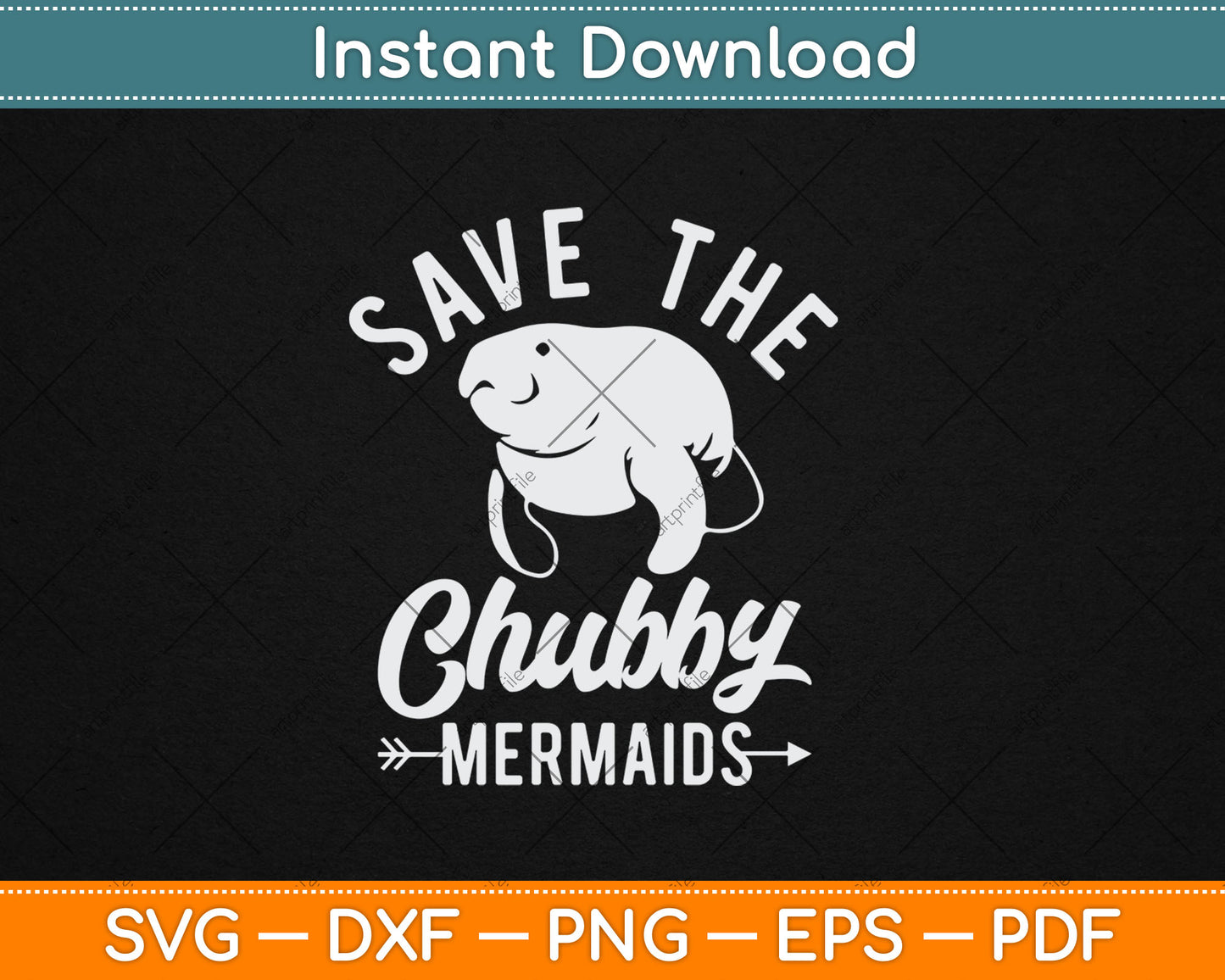 Save The Chubby Mermaids Funny Svg Design Digital Cutting File