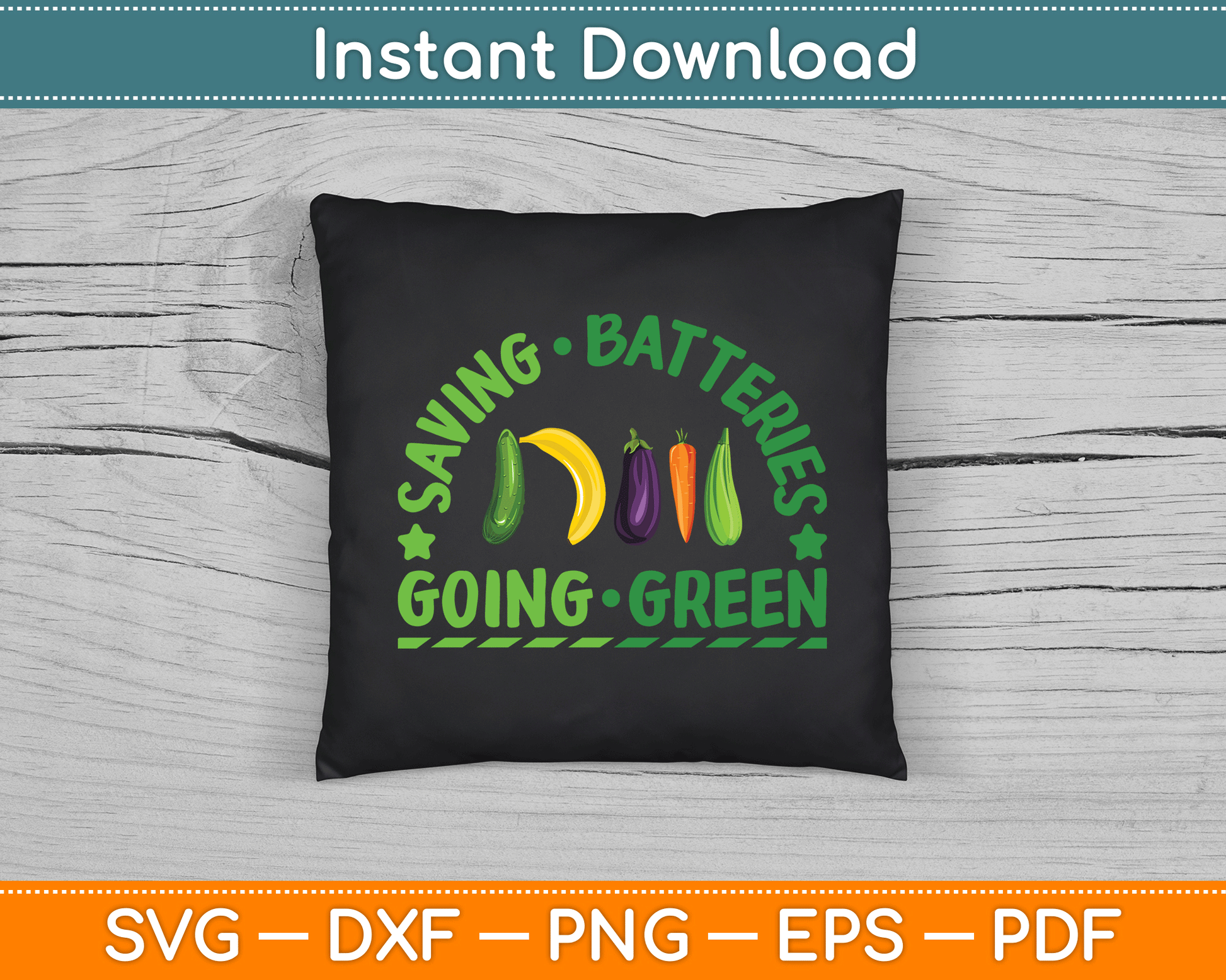 Saving Batteries Going Green SVG Digital Cutting File