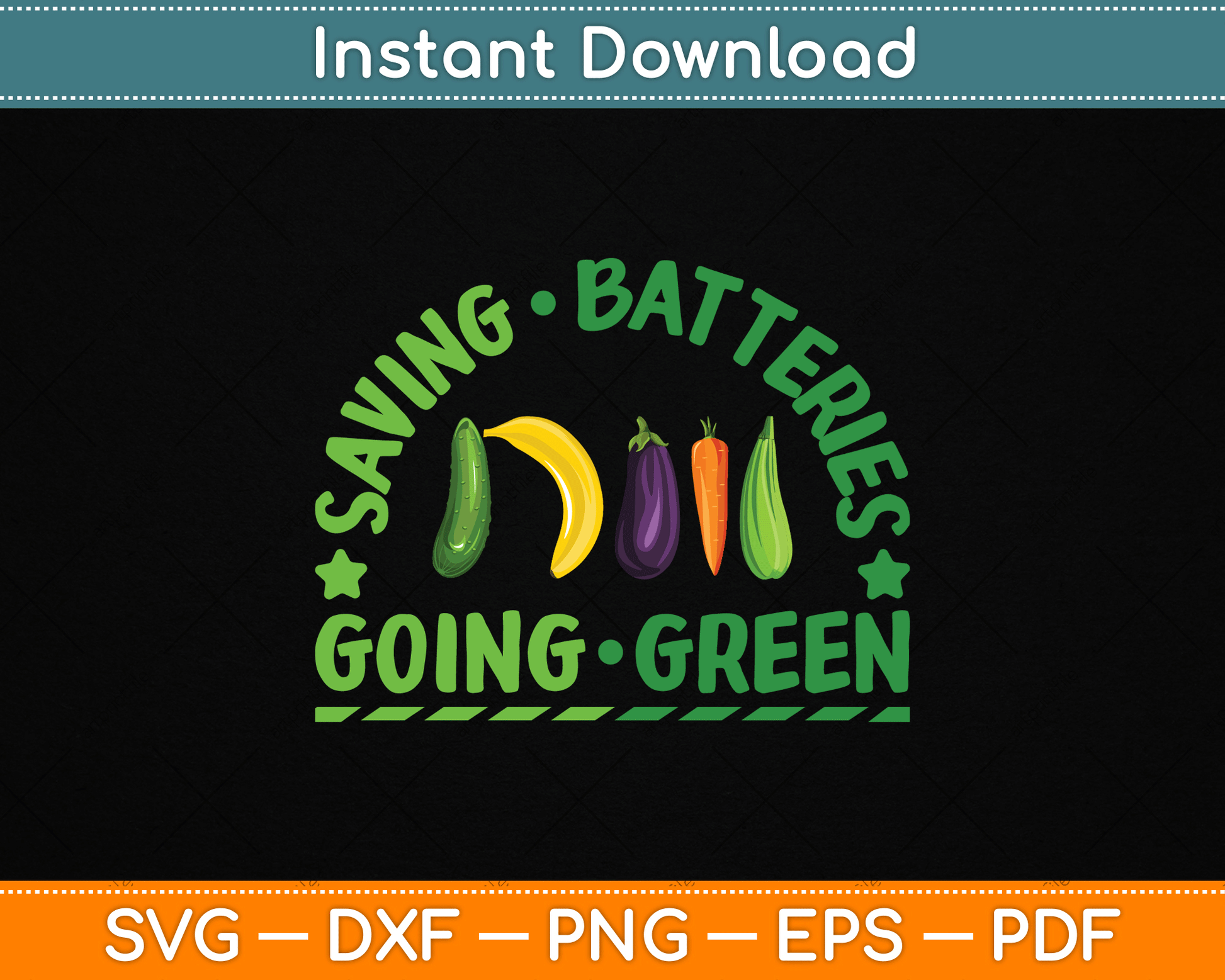 Saving Batteries Going Green SVG Digital Cutting File