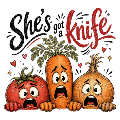 Scared Veggies Spooky Halloween Funny PNG