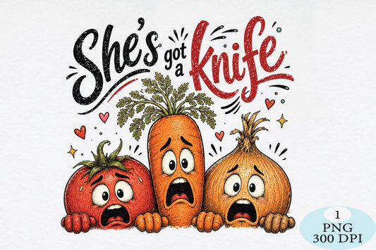 Scared Veggies Spooky Halloween Funny PNG