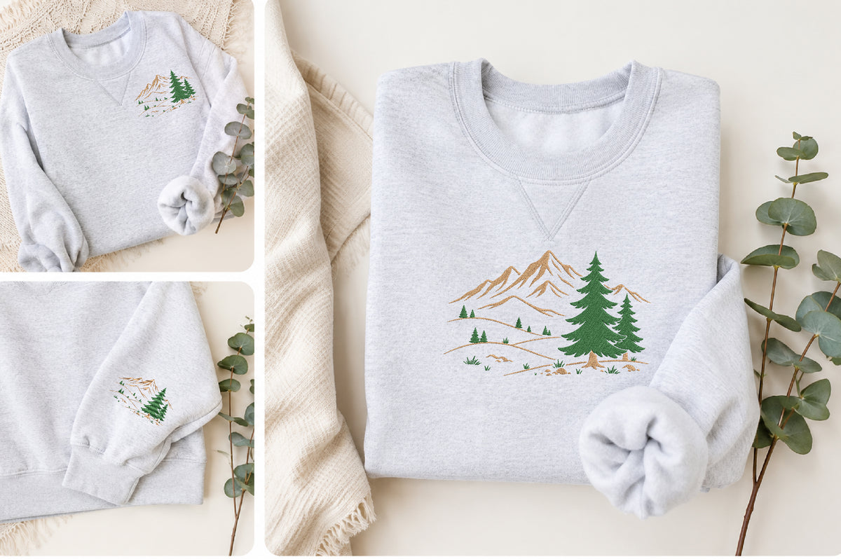Scene Embroidery Design – Beautiful Scenic Machine Embroidery Pattern, Nature Landscape & Decorative Embroidery Design