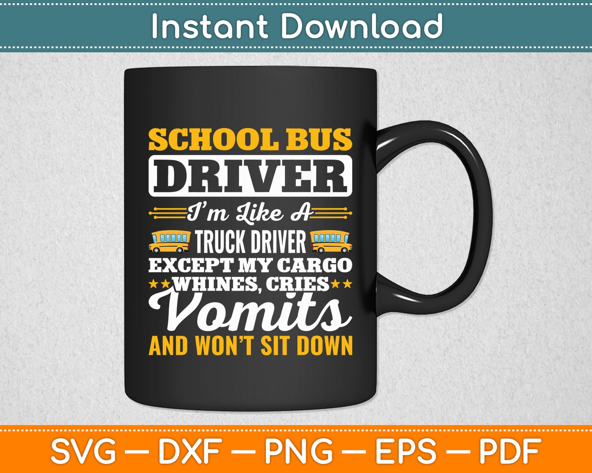 School Bus Drivers District Yellow Shuttle Bus Drivers Svg Digital Cutting File