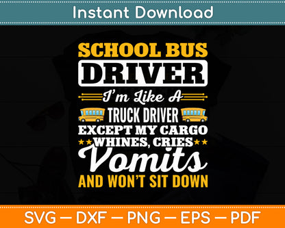 School Bus Drivers District Yellow Shuttle Bus Drivers Svg Digital Cutting File