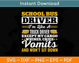 School Bus Drivers District Yellow Shuttle Bus Drivers Svg Digital Cutting File