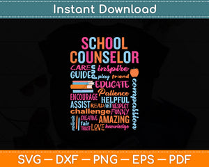 School Counselor School Counseling Week Svg Digital Cutting File