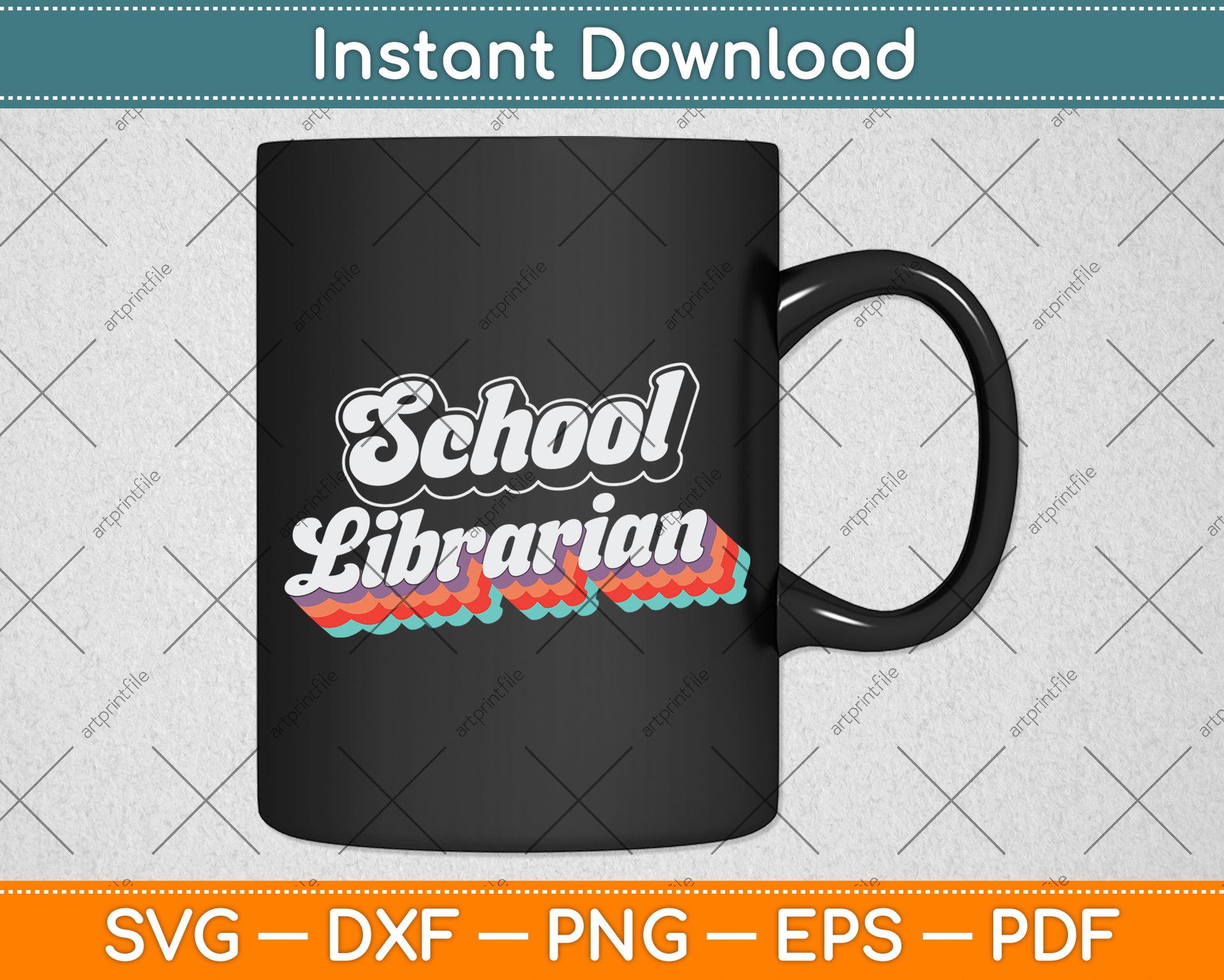 School Librarian Svg Digital Cutting File