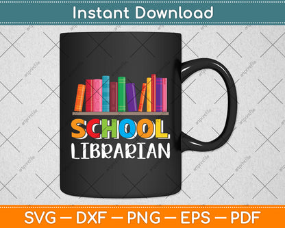 School Librarian Svg Digital Cutting File