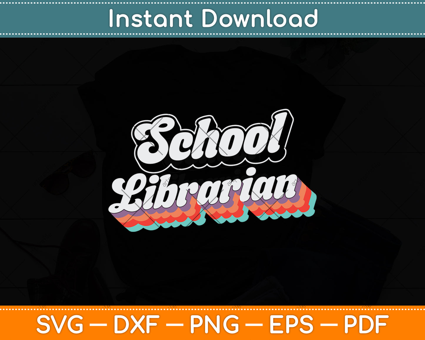 School Librarian Svg Digital Cutting File